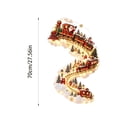 thumbnail image 3 of Vintage Lighted Christmas Wall Decoration with a Santa Train on a Snowy Track, Cascading LED Hanging Pendant with Soft Snow Look Clusters for Hallway and Entryway Decor (Red Green), 3 of 5