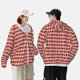 thumbnail image 4 of Fotbe Red and Brown Squares Chaqueta con Protección Solar UPF 50+ para Hombre y Mujer, Camisa con Capucha y Bolsillos-Large, 4 of 7
