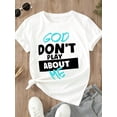 thumbnail image 6 of Women's T-Shirts God Don't Play About Me Soft And Comfortable, 6 of 7