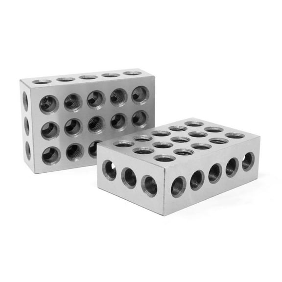 WEN 25 x 50 x 75 mm Steel-Hardened Metric Precision 123 Blocks, Two Pack