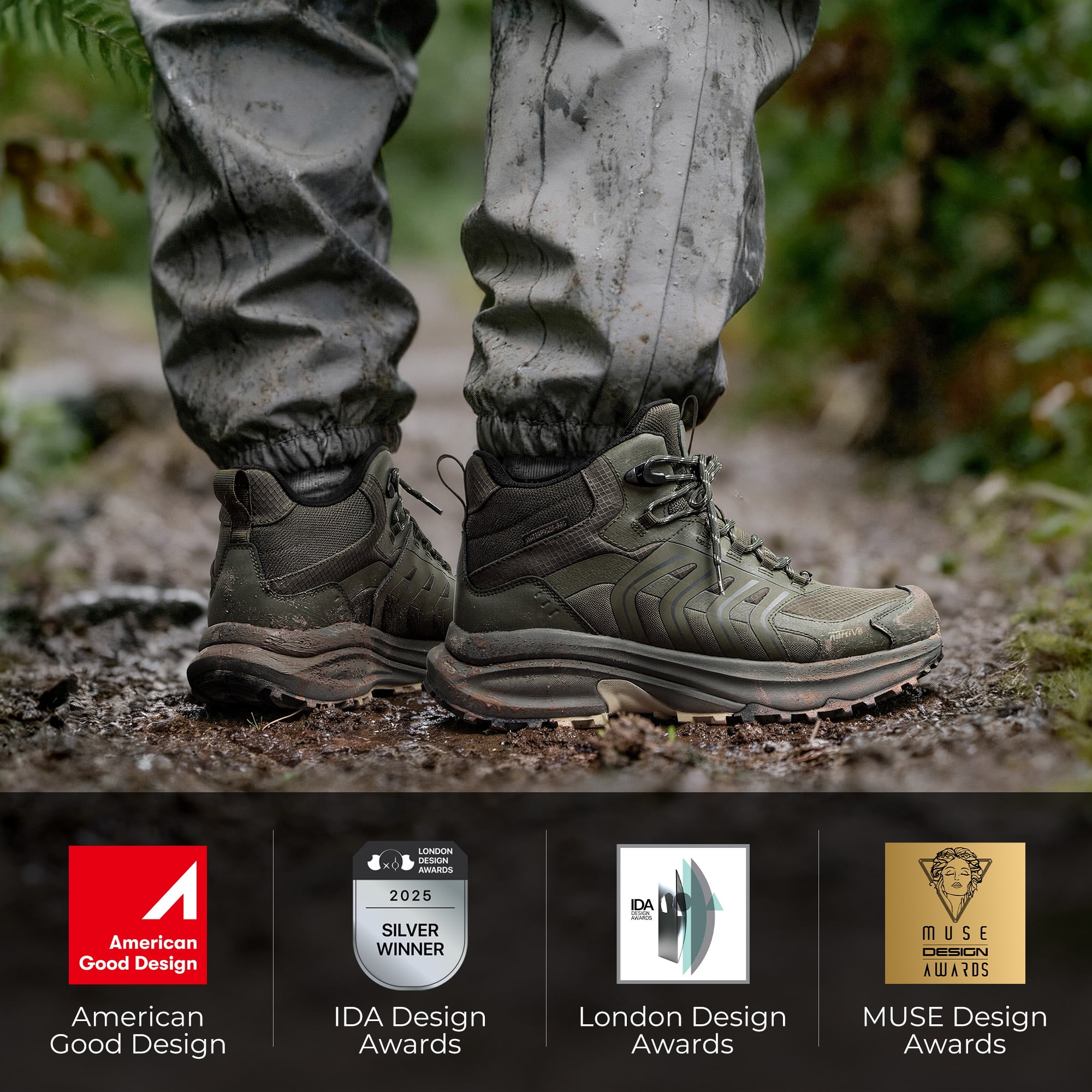 NORTIV 8 Men's Waterproof PRO Hiking Boots Lightweight Outdoor Trekking Camping Climbing Shoes for All Day Comfort Armadillo FieldLite