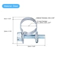 thumbnail image 2 of Uxcell 10-12mm Mini Fuel Injection Hose Clamp Zinc Plated Steel Fuel Line Clamp 10 Pack, 2 of 5