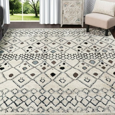 Flintstone Modern Plush Polypropylene Indoor Area Rug - 5' x 8', Slate