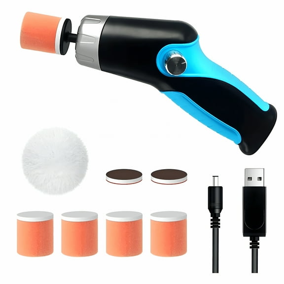 ZEPARO Cordless Car Buffer Polisher,Mini Portable Polisher Tool Kit for Car Detailing 12V 2000MAh Rechargeable Battery & Cable