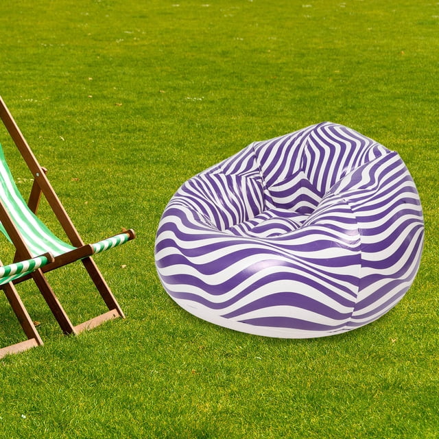unbranded Inflable Lavable Color Púrpura Para Camping Y Uso En El Hogar Con Soporte Cómodo