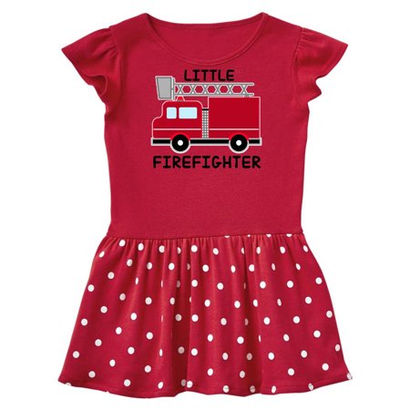 

Inktastic red fire little firefighter Gift Baby Girl Dress