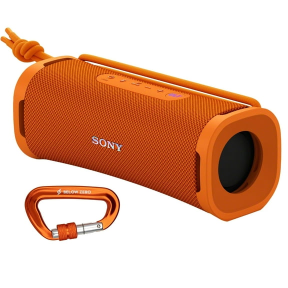Sony ULT FIELD 1 Bluetooth Wireless Portable Speaker with Echo Canceling Technology (Orange) Bundle with 12kN Heavy Duty Carabiner with Locking Clip (Orange) (2 Items)