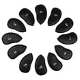 thumbnail image 2 of facefd 12 Pcs Couvre-Chef de Golf en Cuir PU Imperméable en Fer Ensemble de Couvre-Chefs Noir 1, 2 of 5