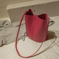 thumbnail image 1 of Bolsa bandolera de hombro de cuero de color puro para mujer de compras vintage Tmvgtek Para Estrenar, 1 of 8