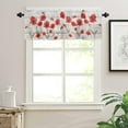 thumbnail image 3 of Floral Windows Valances Curtain Red Poppy Flower Kitchen Valances Rod Pocket Watercolor Floral Spring Flower Wood Grain Window Treatment Short Topper Curtains for Kitchen Living Bedroom,54 by 18 inch, 3 of 5