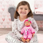 First Words 13 Pink Baby Doll Toy W/ Pacifier & Matching Cap
