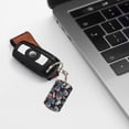 thumbnail image 7 of Uemuo Colorful Tropical Leaves Pattern Rectangular Metal Keychain - Durable, Stylish, and Personalized Key Ring for Men and Women,Engraved Keychain,Gift Slim Sturdy Keychain, 7 of 7