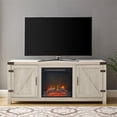 thumbnail image 3 of 58" Rustique Moderne Ferme Cheminée TV Stand en Pierre Gris, 3 of 4