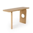 thumbnail image 2 of Benjara Noe Ohan 55" Console Table- Rectangular- Light Brown Solid Rubberwood, 2 of 5