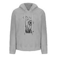 thumbnail image 4 of Sakmal Graphic Womens Hoodies Fleece Pullover Plus Size Gray Tops Comfy Hoodies with Pockets, 4 of 5