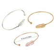 thumbnail image 4 of Perle Bracelet Femmes Bracelet Bijoux de Mode Ouverture Style INS Simple Longue Durée Rouille Exquis Léger Datant Fille Élégant Or Rose, 4 of 6