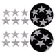 thumbnail image 1 of Paquete de 12 Parches de Hierro sobre Cristal con Estrella de 5 Y 6 Cm para Decoración de Bolsos Y Pantalones Perfecl Hierro en parches de costura de estrellas, 1 of 8
