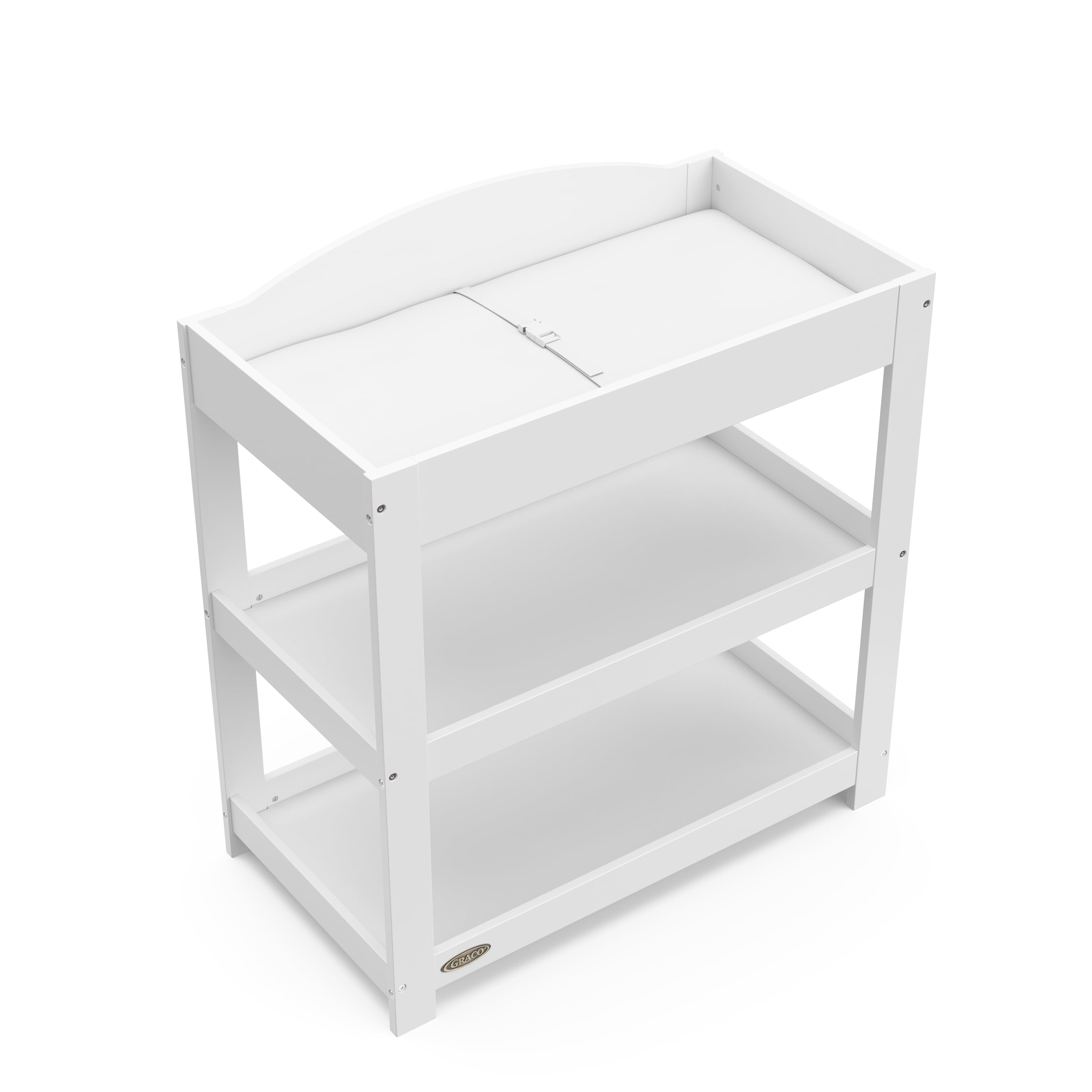 Graco Customizable Infant Changing Table with Changing Pad, White