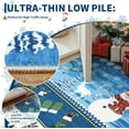 thumbnail image 5 of Christmas Area Rug 8' x 10', Xmas Snowflake Rug for Living Room, Washable Carpet with Non Slip Rubber Backing, Low Pile Non Shedding Printed Mat, Floor Covering for Bedroom, Blue, 5 of 8