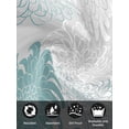thumbnail image 7 of Turquoise White Floral Cloth Napkins Set of 8 Reusable Dinner Napkins, Elegant Chrysanthemum Farmhouse Cocktail Napkin Washable Table Napkins for Wedding/Holiday Party/Baby Shower 20"x20", 7 of 7