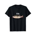thumbnail image 1 of “Fih” Funny Misspelled Fish Meme T Shirt | Simple Humor Typo Graphic Tee | Viral internet Joke Shirt | 100% Cotton Soft unisex T-Shirt, 1 of 6