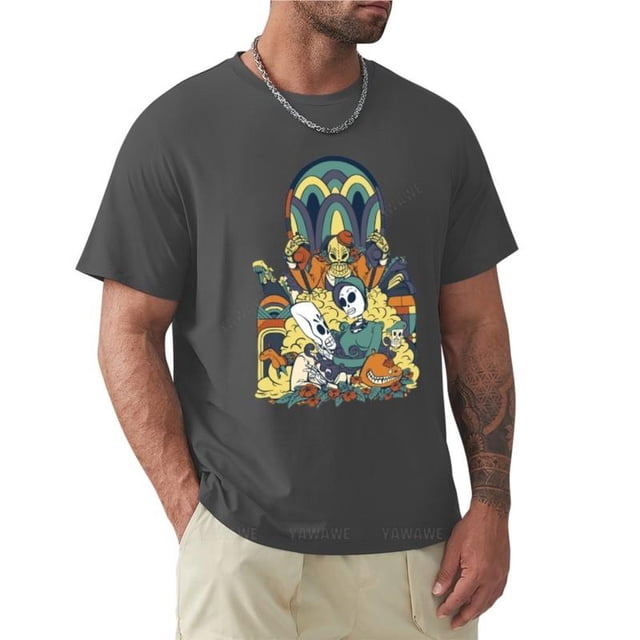 Camiseta de marca Grim Fandango para hombre camisa Vintage de videojuego ropa kawaii moda