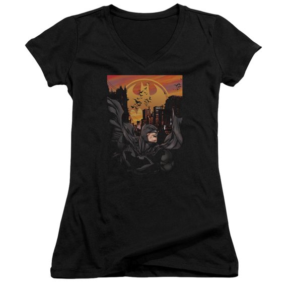 Batman Always On Call Junior Women's T-Shirt V-Neck Black