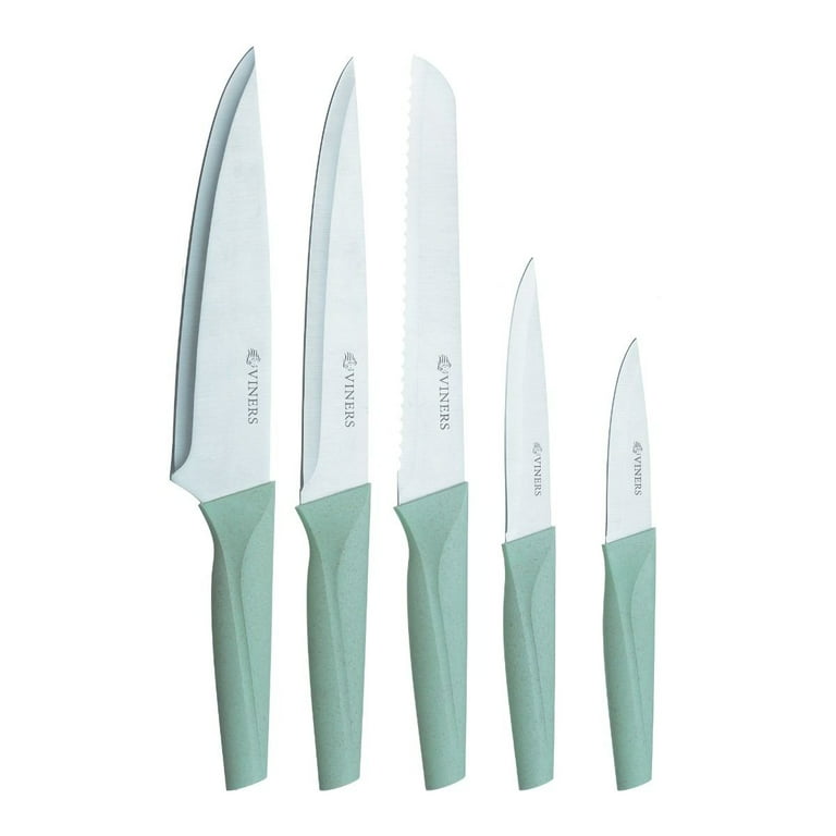 Organic Green Knife Block Set - 6-Piece, Viners
