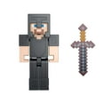 thumbnail image 1 of Minecraft Craft-A-Block Steve in Netherite Armor Figure, 1 of 6