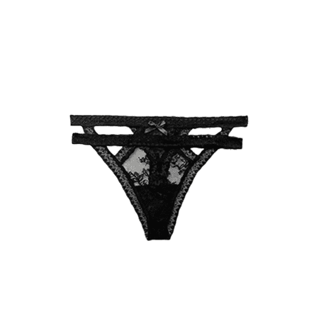 Fulorrnie Underwear for Women High Waisted Cheeky Seamless Comfort Panties Cute Thong Banded Waist Panty  Black  M