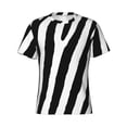 thumbnail image 4 of Vsdgher Zebra Print Men's Dry Fit Mesh Athletic Shirts Moisture Wicking Tennis T-Shirt Tops, 4 of 9
