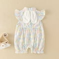 thumbnail image 5 of Otqutp Toddler Cute Clothing Baby Girls Romper Fly Sleeve Floral Outside Bodysuit Romper Jumpsuit Clothes 0 to 18 Months, 5 of 5