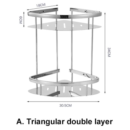 Storage Shelf 304 Stainless Steel Bathroom Organizer