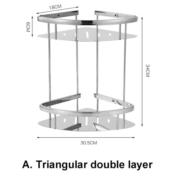Storage Shelf 304 Stainless Steel Bathroom Organizer