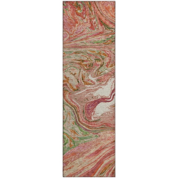 Dalyn Rugs Premium Machine Washable Mayfield AMF1061 Coral 2'3" x 7'6" Runner Rug