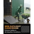thumbnail image 5 of 36" x 24" Shed Ramp for Riding Mower, 750Lbs Capacity Load ATV Anti-Slip Punch Plate Ramp Black 1PC, 5 of 9