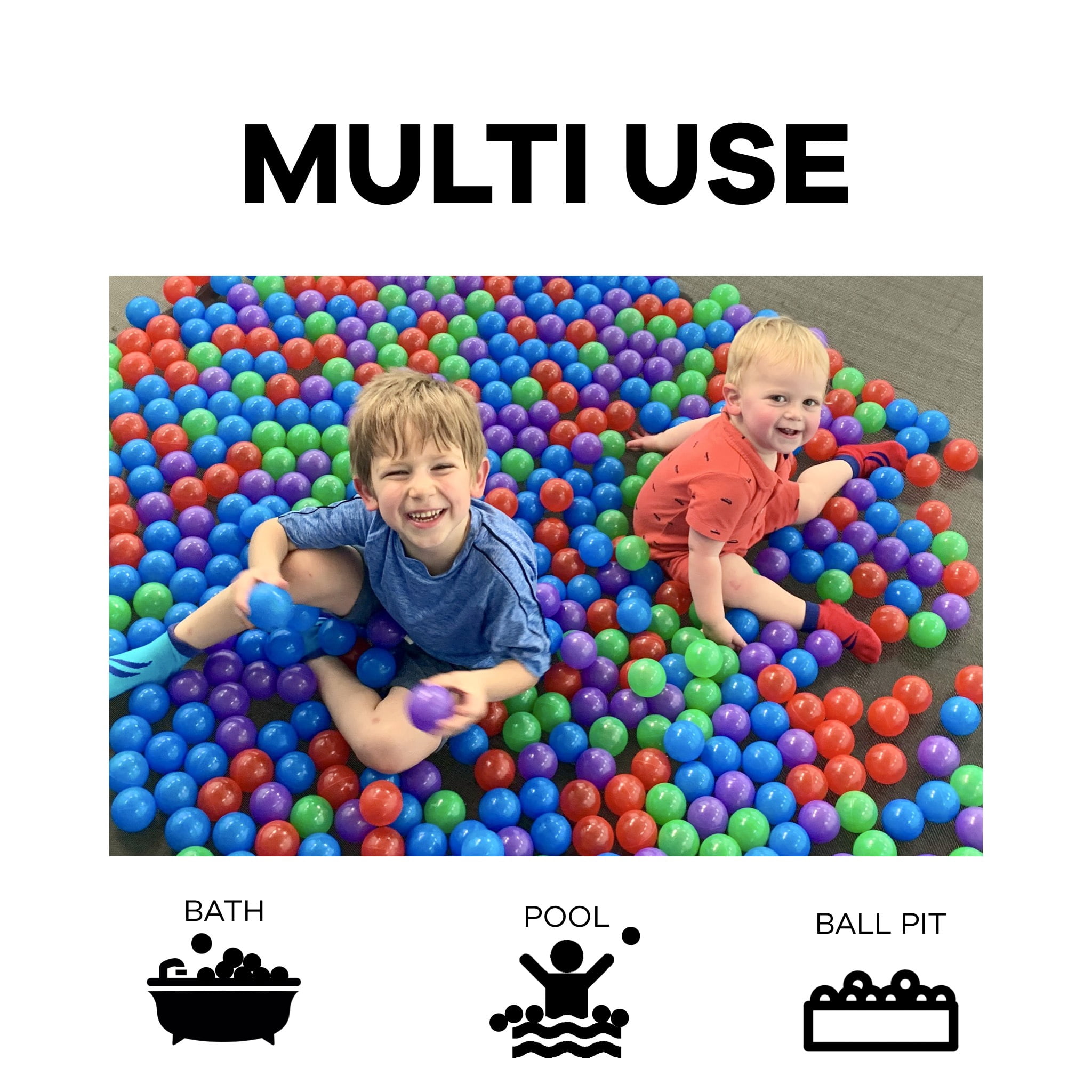 Upper Bounce® Crush Proof Plastic Trampoline Pit Balls 100 Pack - Purple