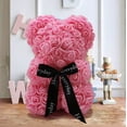 thumbnail image 2 of 520 Oso rosa con flor eterna, regalo de San Valentín, regalo de cumpleaños, ramo de muñeca rosa, suministro de fábrica, 2 of 5