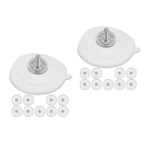 Masteelf 20 pcs Heavy Duty Cups with Metal Screws for Glass , Shelves, Home and Kitchen Use, Strong Hold Cups