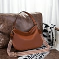 thumbnail image 3 of Montana West Soft Hobo Bags for Women Purses and Handbags Shoulder Satchel Bag, 2 Straps Brown, 3 of 7