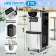 thumbnail image 5 of Tookss Commercial 3 Flavors Ice Cream Machine, 5.8 to 8Gal per Hour Soft Serve Ice Cream Maker,with Auto Clean, LCD Display for home Snack Bar Restaurants, 5 of 6