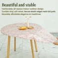 thumbnail image 3 of Indoor Outdoor Patio Round Fitted Vinyl Tablecloth, Flannel Backing, Elastic Edge, Waterproof Plastic Table Cove for Table of 35-47’’ Diameter, 3 of 5