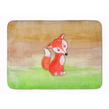 Fox Watercolor Machine Washable Memory Foam Mat