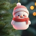 thumbnail image 6 of Christmas Snowman Ornaments, Red Hat Scarf Snow Man Ornament, New Acrylic Christmas Tree Decoration Doll, Car Rearview Hanging Decor, Christmas Surprise Gifts, Winter Wonderland Party Decor, 6 of 7