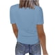 thumbnail image 3 of Blusa informal de manga corta con cuello en V para mujer OAVQHLG3B Store  lin121212, 3 of 3