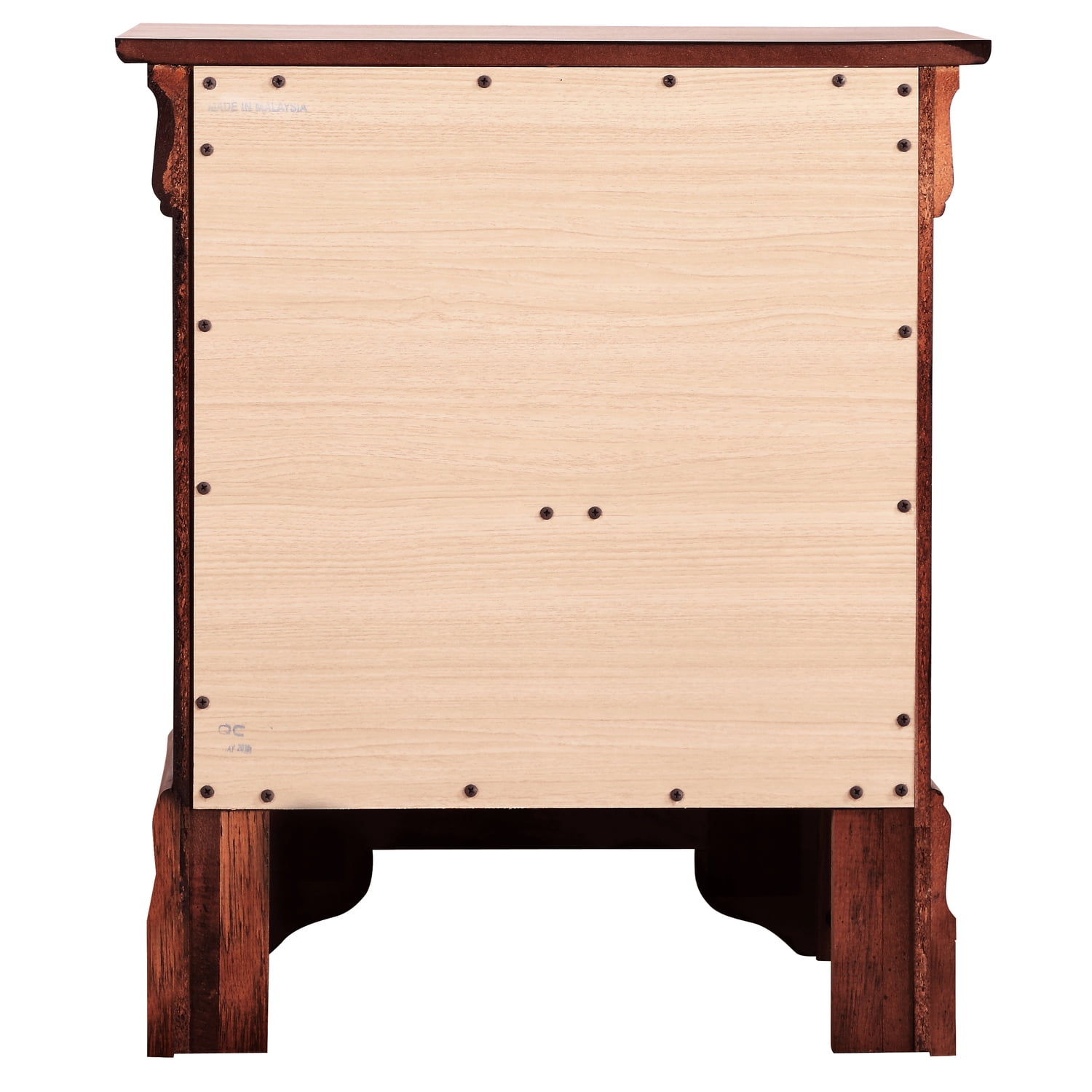Glory Furniture Louis Phillipe 2 Drawer Nightstand in Cherry