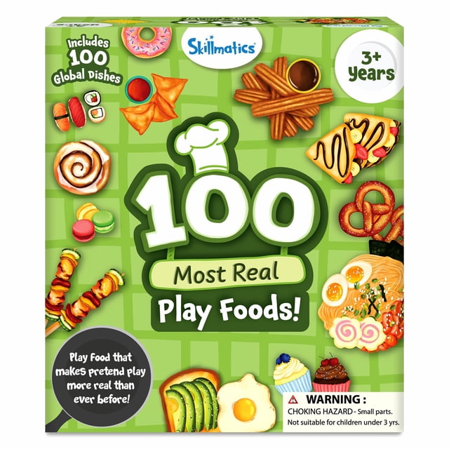 Pretend Play Playset Skillmatics Los 100 alimentos de juego más reales