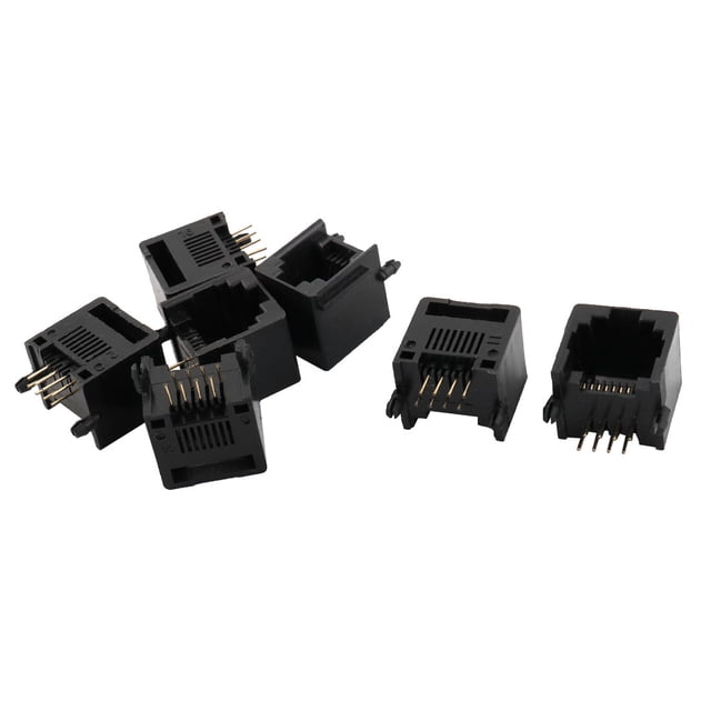 Home DIY Craft RJ45 8P8C Female PCB Mounting Modular Jack Ethernet Network Connector 7pcs