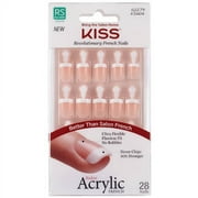 Kiss Salon Acrylic Real Short Length Revolutionary French Nails, 28 Ct