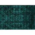 thumbnail image 1 of Ahgly Company Machine Washable Indoor Rectangle Abstract Turquoise Blue Modern Area Rugs, 7' x 9', 1 of 4